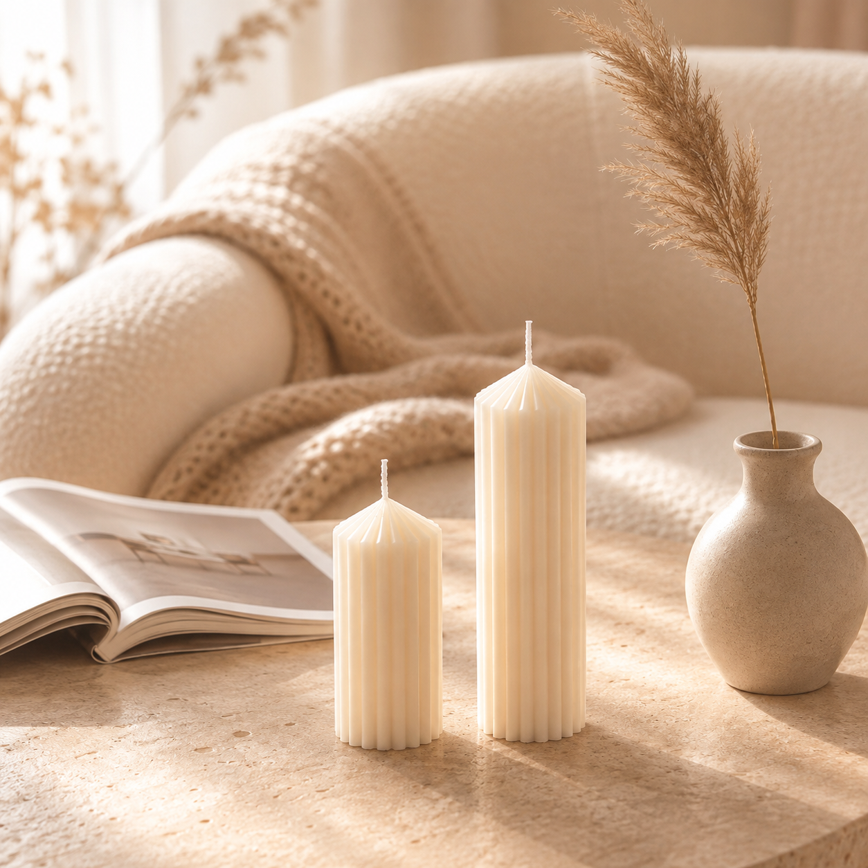 Roman Column Scented Candle Set
