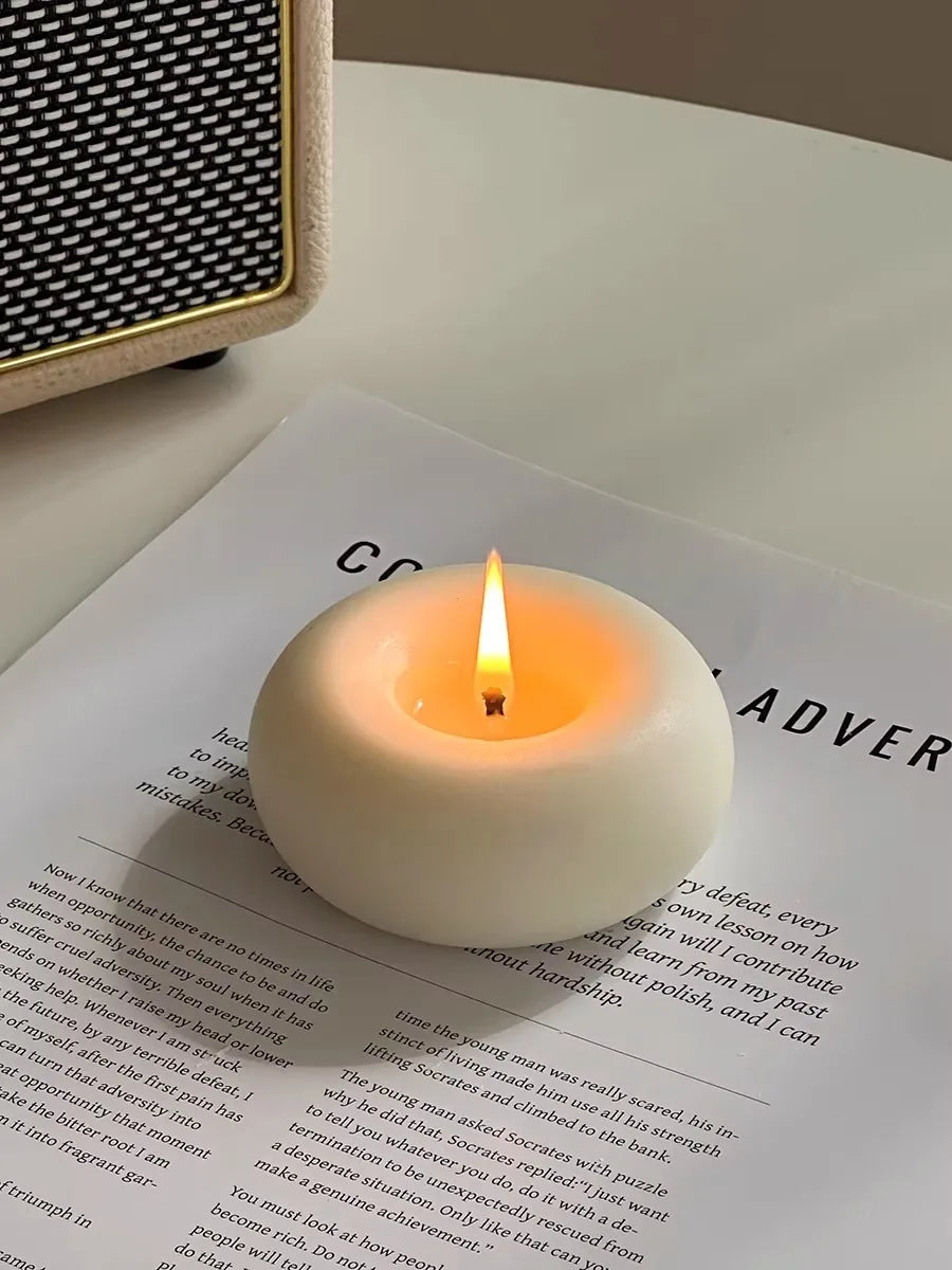 Handmade Donut Candle, Holiday Decor, Creative Handicraft Gift, Aromatherapy Candle Ornament, Birthday Present