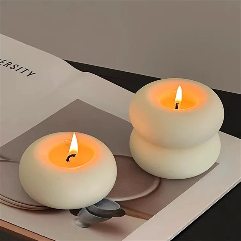 Handmade Donut Candle, Holiday Decor, Creative Handicraft Gift, Aromatherapy Candle Ornament, Birthday Present