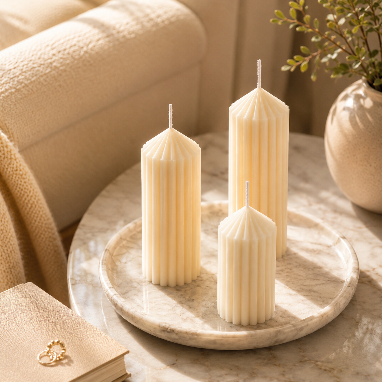 Roman Column Scented Candle Set